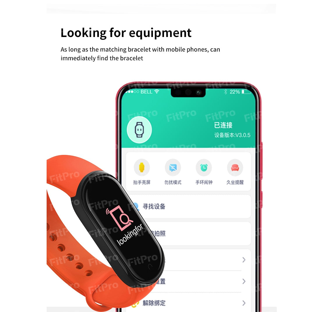 Smart Bracelet Women Kids Heart Rate Blood Pressure