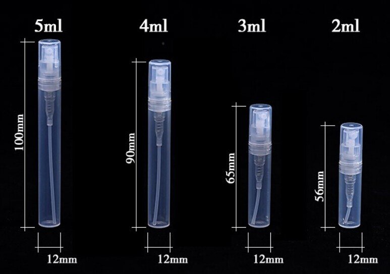 Small Round Plastic Containers Perfume Bottles Atomizer