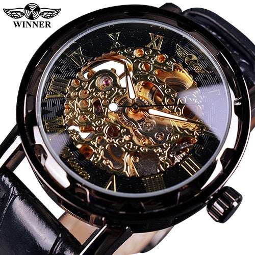 Black Gold Clock Watches Top Brand Luxury