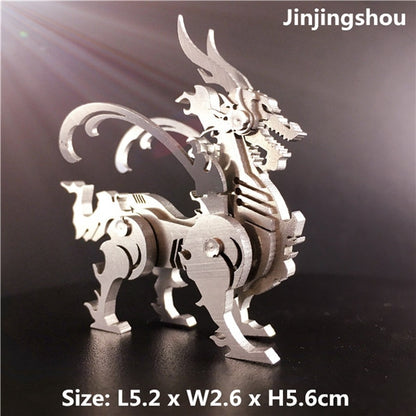 Metal Model Chinese Zodiac Dinosaurs western fire dragon