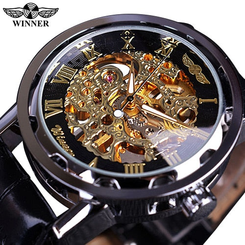 Black Gold Clock Watches Top Brand Luxury