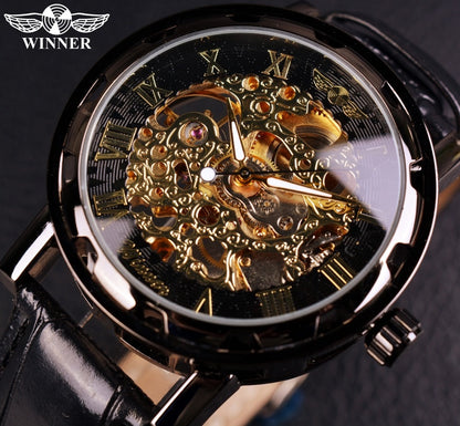 Black Gold Clock Watches Top Brand Luxury