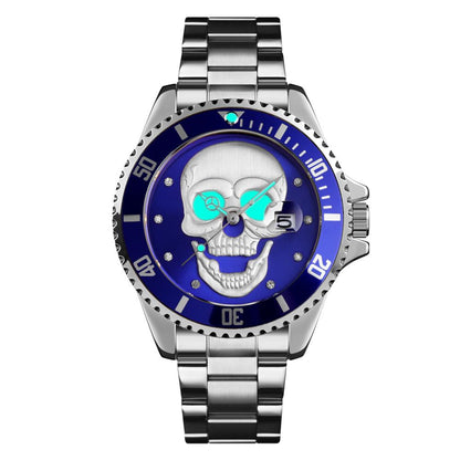 Skeleton Creative Watches Stainless Steel Male Clock Waterproof