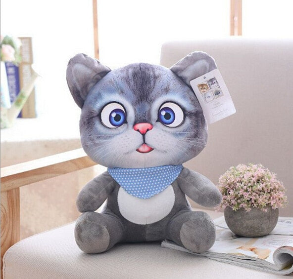 20cm 3D Cat Toys Kawaii Plush Animal Cats Dolls Toys Gifts