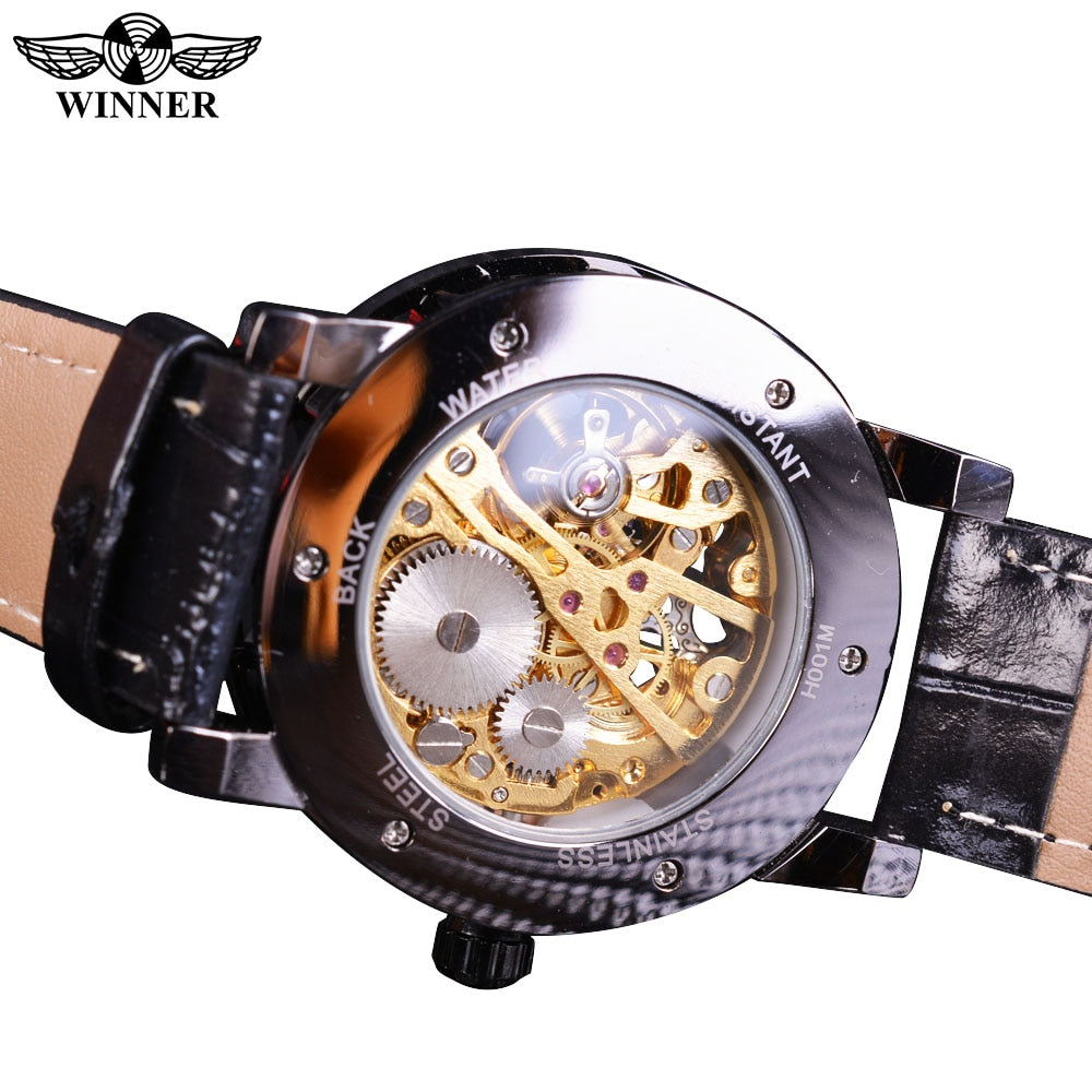 Black Gold Clock Watches Top Brand Luxury