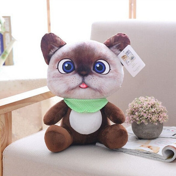 20cm 3D Cat Toys Kawaii Plush Animal Cats Dolls Toys Gifts