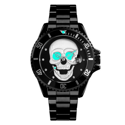 Skeleton Creative Watches Stainless Steel Male Clock Waterproof