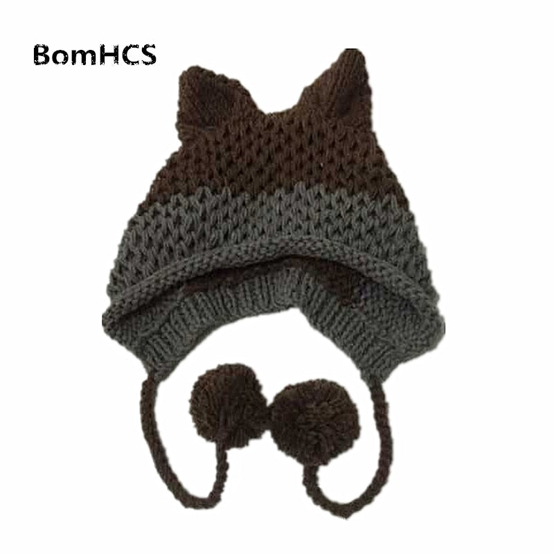 Cute Fox Ears Beanie Winter Warm