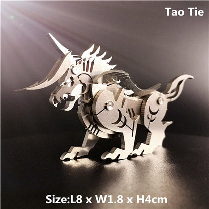 Metal Model Chinese Zodiac Dinosaurs western fire dragon