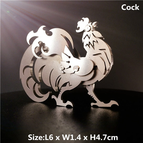 Metal Model Chinese Zodiac Dinosaurs western fire dragon