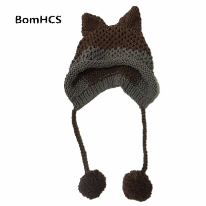 Cute Fox Ears Beanie Winter Warm