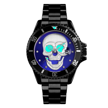 Skeleton Creative Watches Stainless Steel Male Clock Waterproof