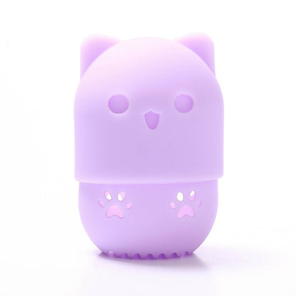 Kitten Silicone Powder Puff Drying Holder Egg Stand