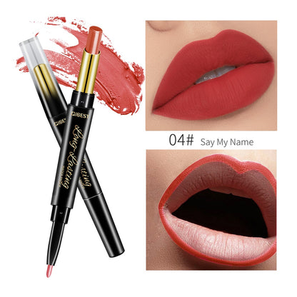 Waterproof Lipstick Pen 2 In 1 Lipstick Pen Lip Liner Lipstick Pencil