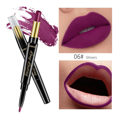 Waterproof Lipstick Pen 2 In 1 Lipstick Pen Lip Liner Lipstick Pencil