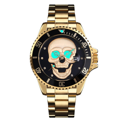 Skeleton Creative Watches Stainless Steel Male Clock Waterproof