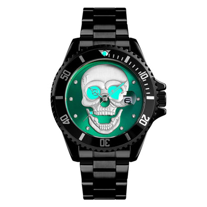 Skeleton Creative Watches Stainless Steel Male Clock Waterproof