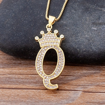 Alphabet Pendant Chain Necklace