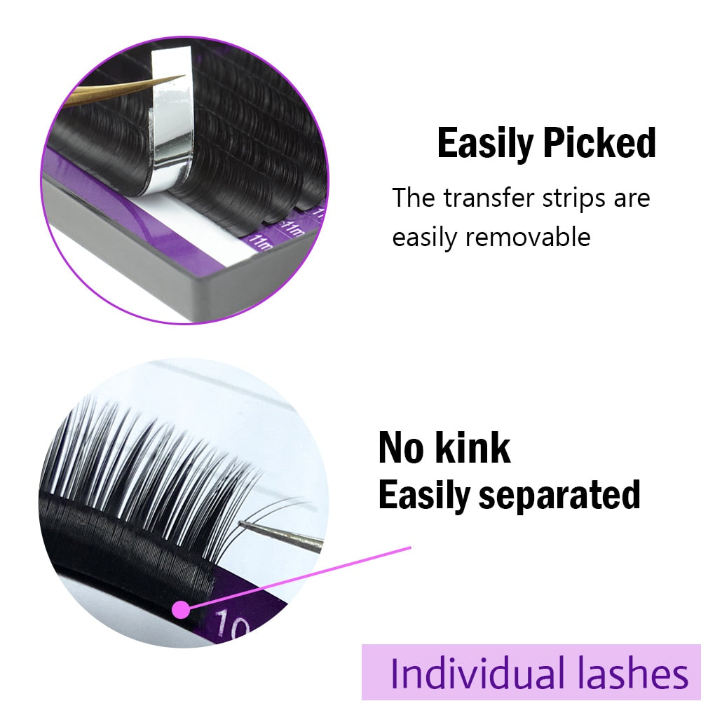 High-Quality Faux Mink Eyelash Extensions Individual Lashes