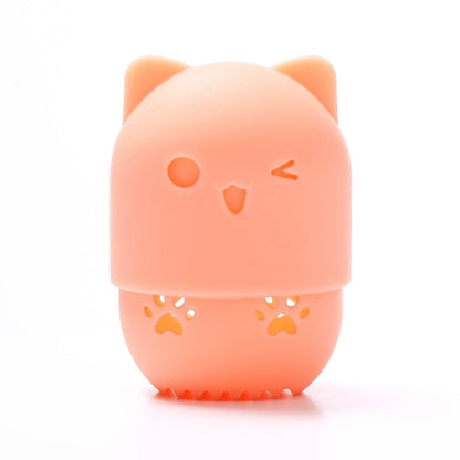 Kitten Silicone Powder Puff Drying Holder Egg Stand