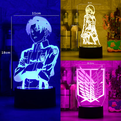 Acrylic Table Lamp Anime Attack on Titan