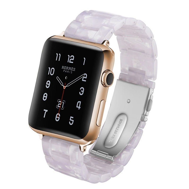 Transparent Resin Watch Band for Apple Watch