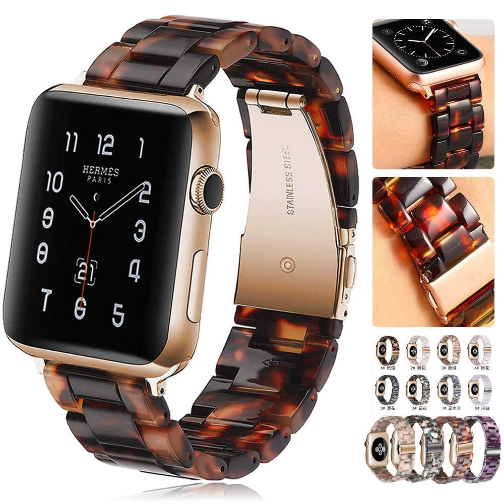 Transparent Resin Watch Band for Apple Watch