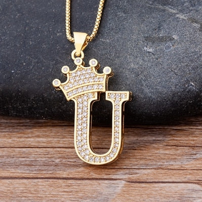 Alphabet Pendant Chain Necklace