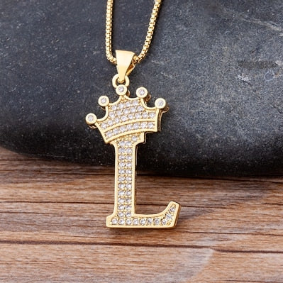 Alphabet Pendant Chain Necklace