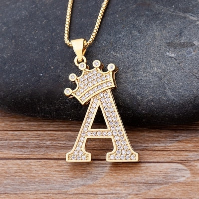 Alphabet Pendant Chain Necklace