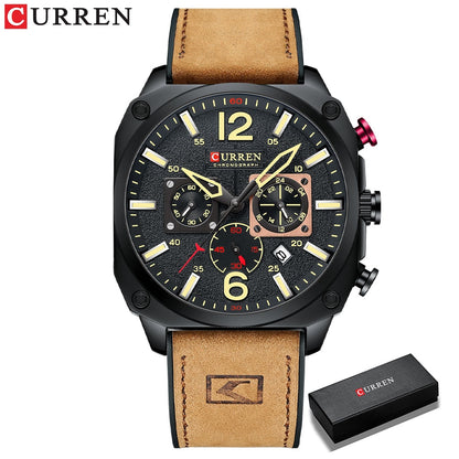 Brand Luxury Brown Quartz Wrist watch