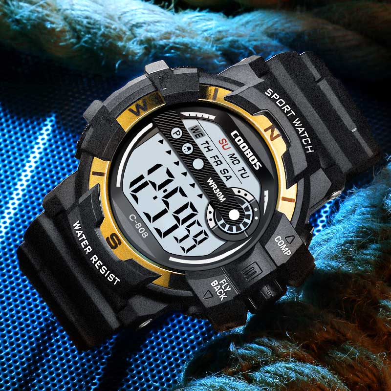 Cool Luminous Men Sport Watch High-end Silicone Strap