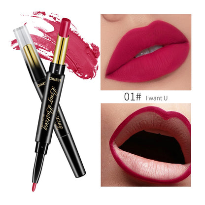 Waterproof Lipstick Pen 2 In 1 Lipstick Pen Lip Liner Lipstick Pencil