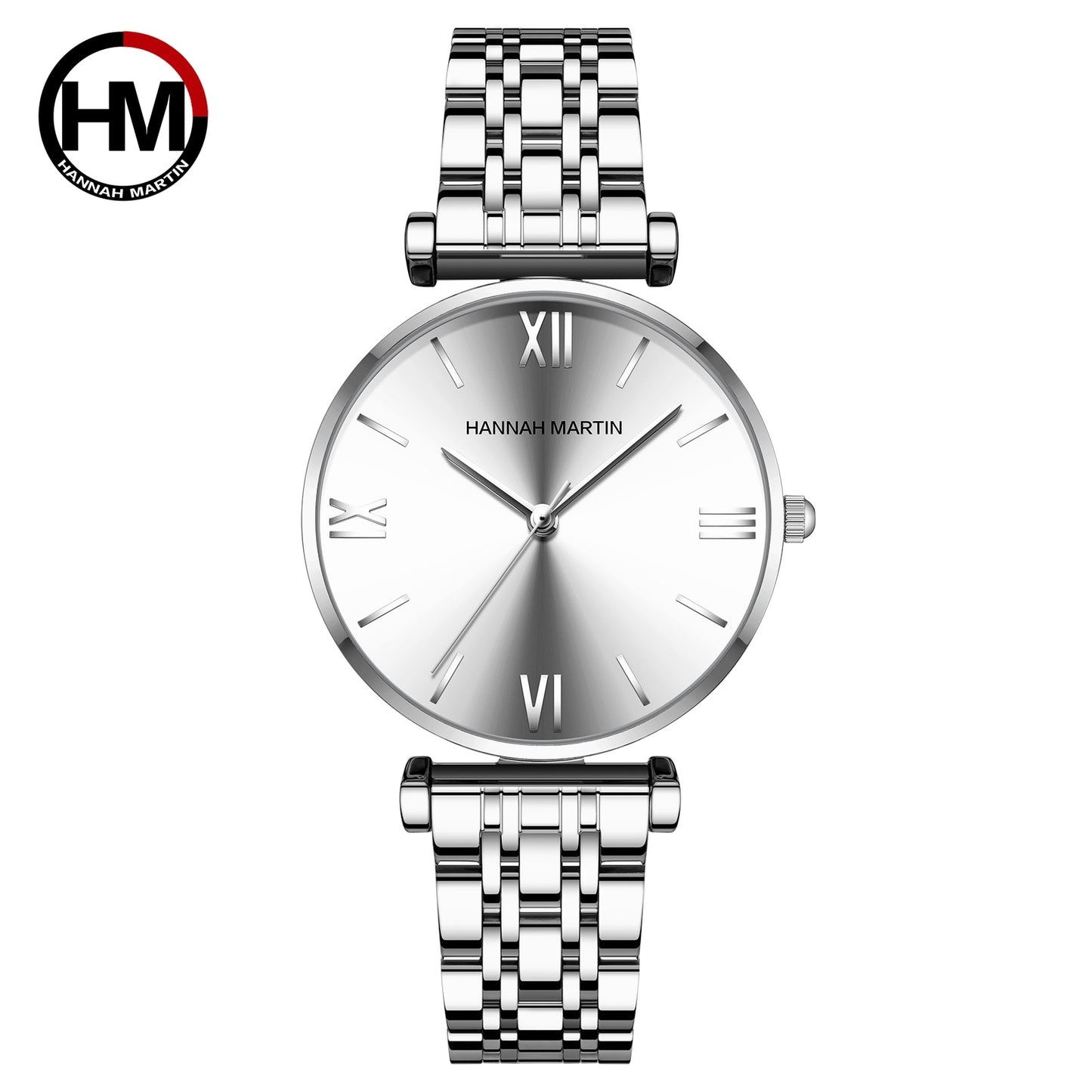 Top Brand Luxury Quartz Movement Stainless Steel Diamond Dial Waterproof Ladies Wristwatches