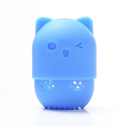 Kitten Silicone Powder Puff Drying Holder Egg Stand