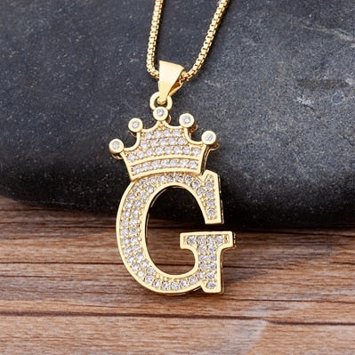 Alphabet Pendant Chain Necklace