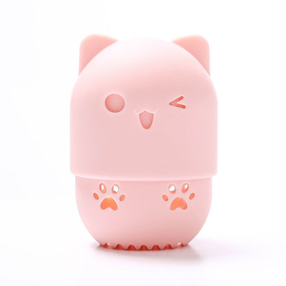 Kitten Silicone Powder Puff Drying Holder Egg Stand