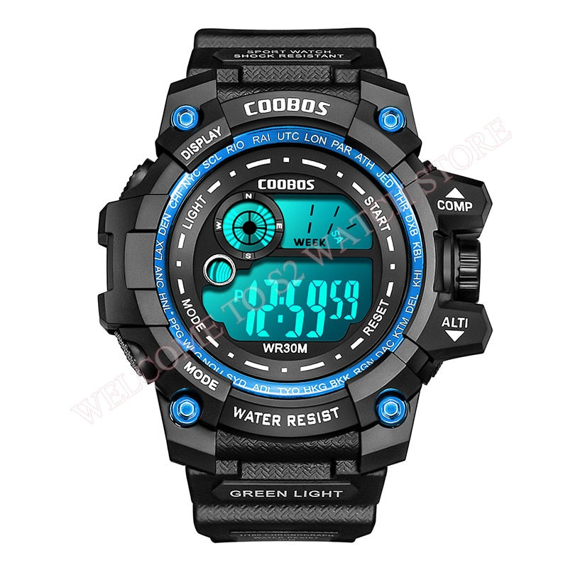 Cool Luminous Men Sport Watch High-end Silicone Strap