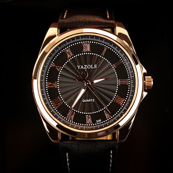 Fashion quartz Luxury classic dial mens watch for business watch with leather wristband watch