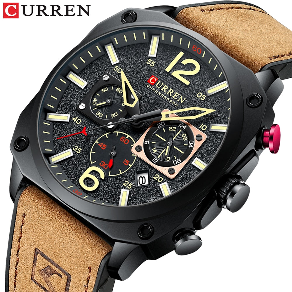 Brand Luxury Brown Quartz Wrist watch