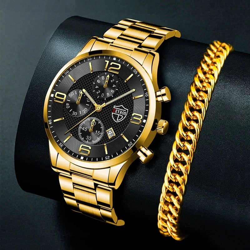 Luxury Gold Bracelet Business Watch