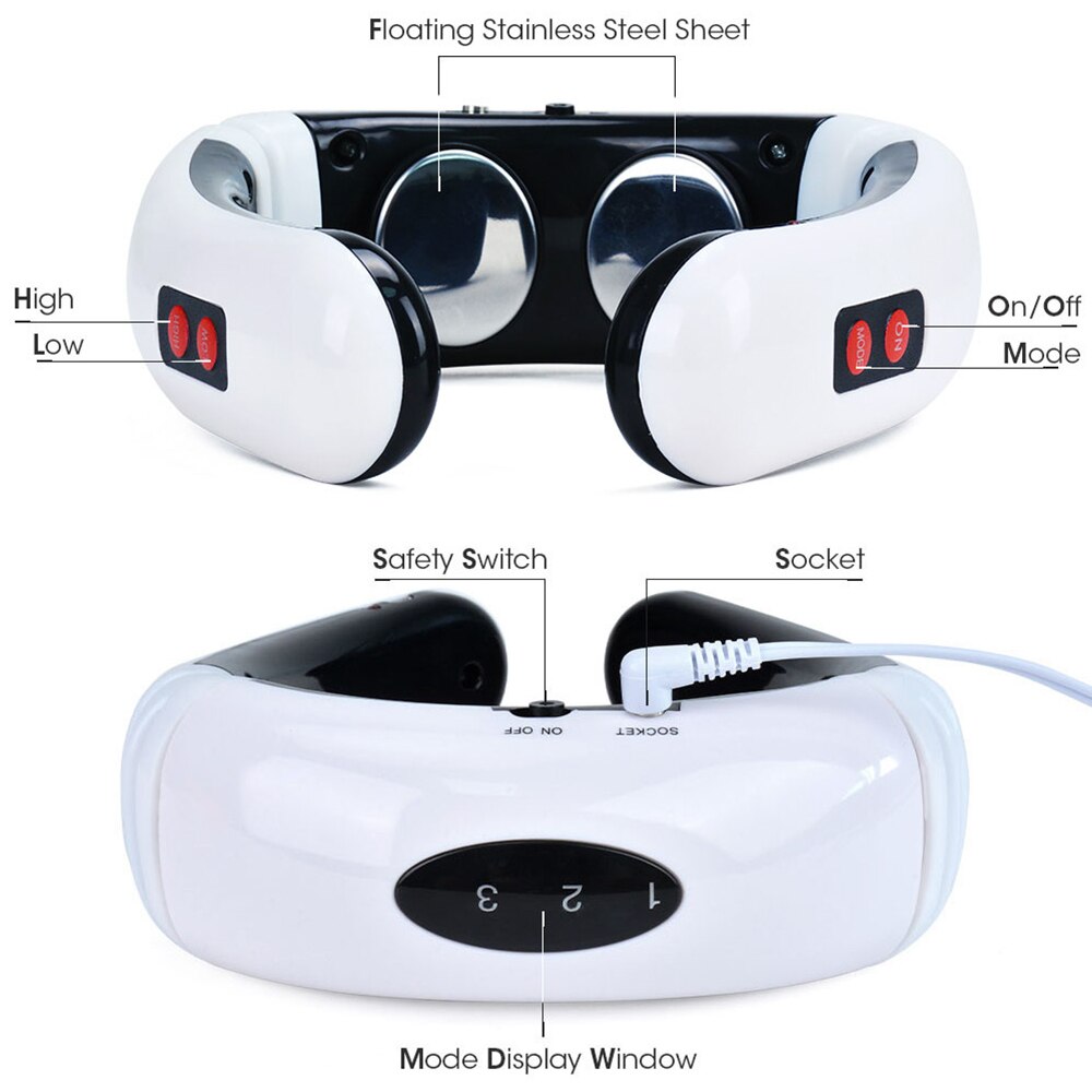 Electric Neck Back Pulse 6 Mode Power Control For Neck Physiotherapy