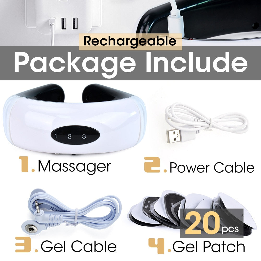 Electric Neck Back Pulse 6 Mode Power Control For Neck Physiotherapy