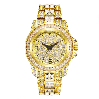 Men Hip Hop Men Iced Out Watches Luxury Date Quartz