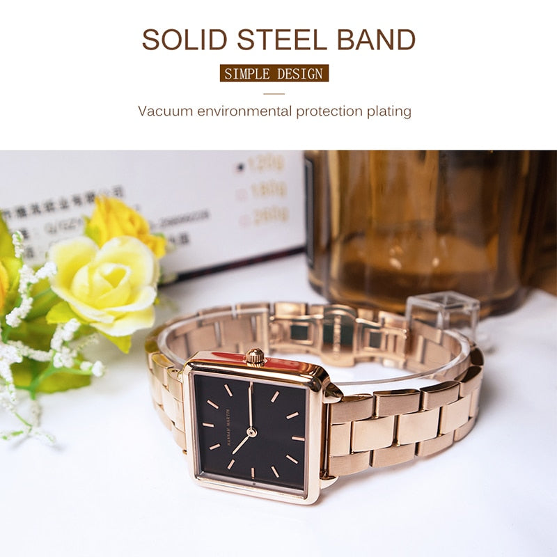 Rose Gold Simple Fashion Casual Brand Wristwatch