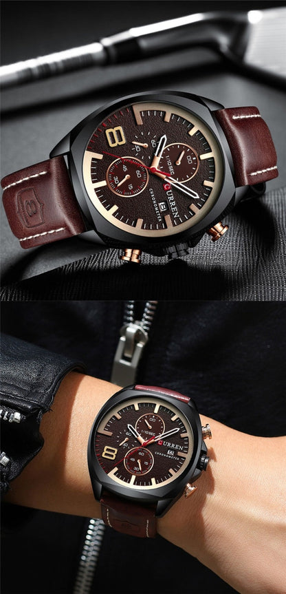 Waterproof Chronograph Sport Military Male Clock