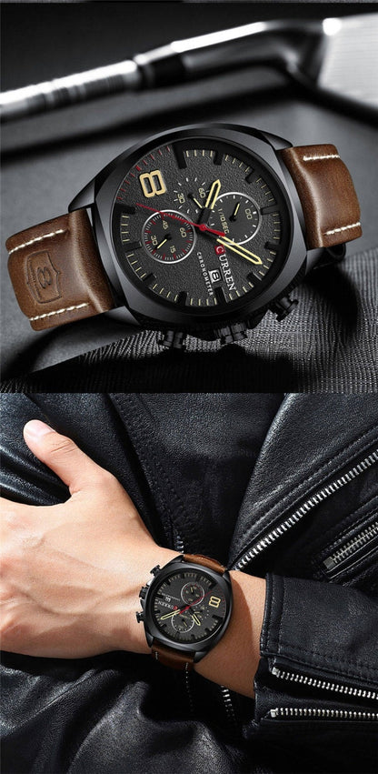 Waterproof Chronograph Sport Military Male Clock