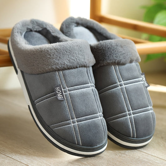 Men's shoes Home slippers Large Size 45-50 Adult slipper plush Winter Gingham Male Indoor slippers for men Factory Outlets House