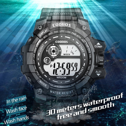 Cool Luminous Men Sport Watch High-end Silicone Strap