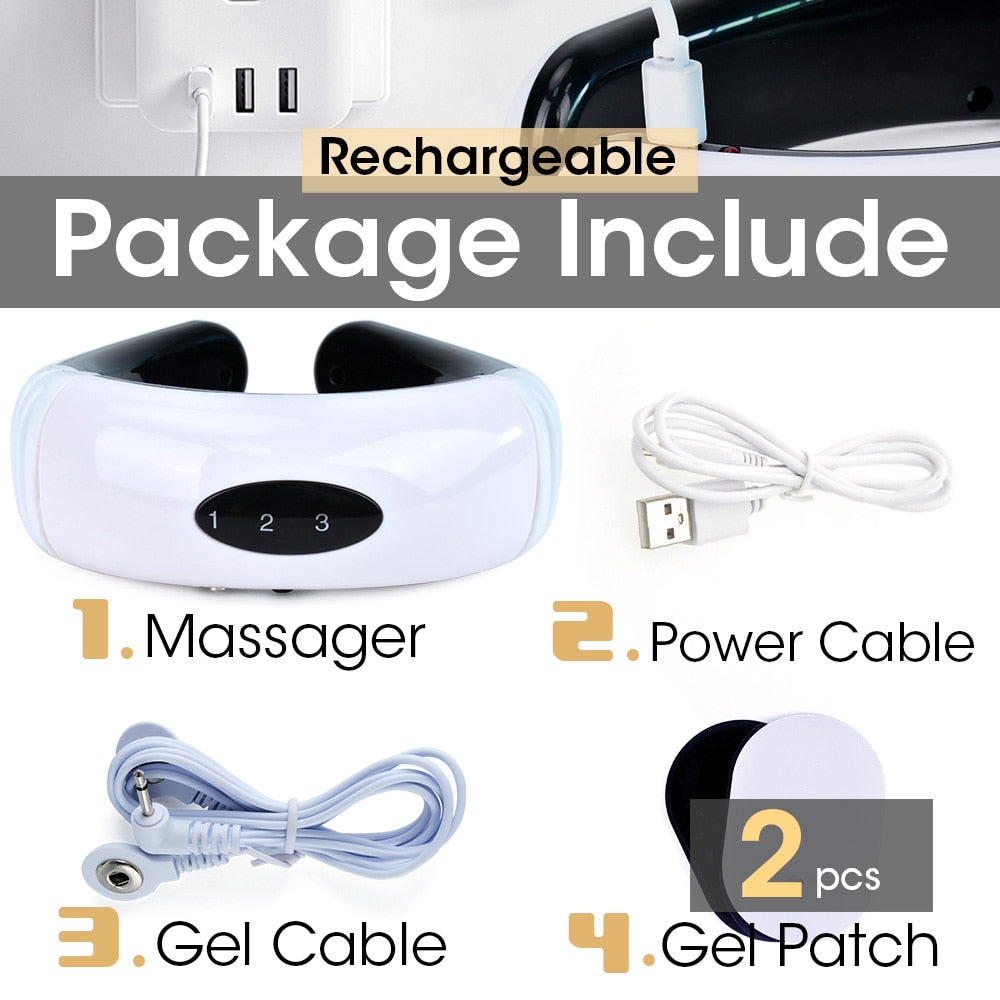 Electric Neck Back Pulse 6 Mode Power Control For Neck Physiotherapy